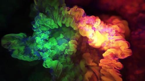 Vibrant Fluid Smoke Swirl Abstract Background Animation