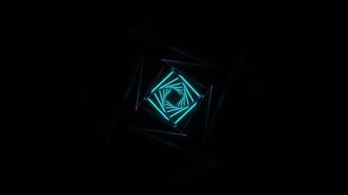 Cyan And Pink Neon Curve Background Vj Loop In 4K