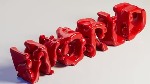 Fluid World Text Red