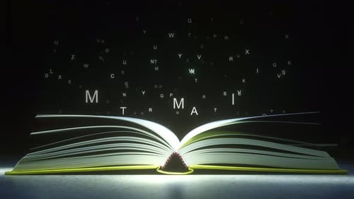 Glowing Book with Floating Letters Reveals a Word Title