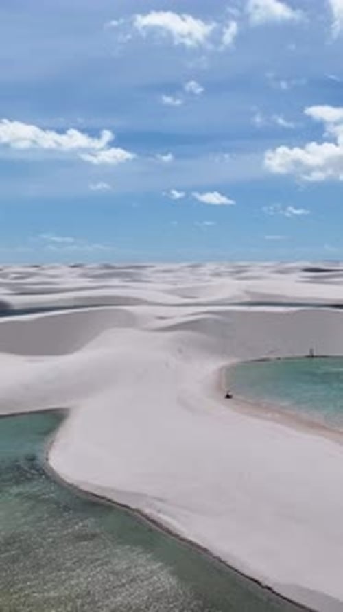 Lencois Maranhenses Skyline At Santo Amaro In Maranhao Brazil.