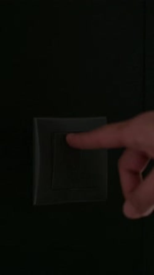 Switching Off Light, Electricity Button, Vertical Video