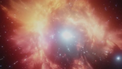 Cosmic Nebula Starfield Light Reveal Background