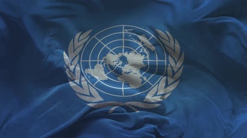 United Nations Flag Waving Animation