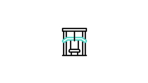 Animated Minimalist Gym Machine Icon for Fitness Content
