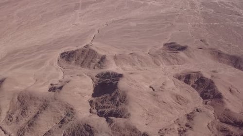 Dry desert landscape, Aerial view