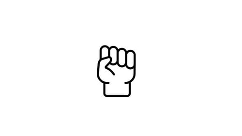 Animated Outline Fist Icon Loop