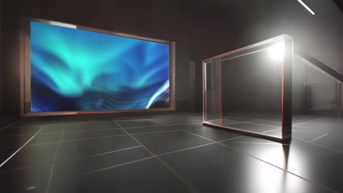 Abstract Fluid Background Animation on Modern 3D Screen