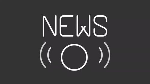 News streaming white line animation