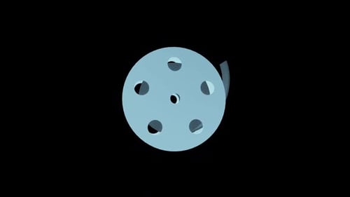 Modern Spinning Film Reel 3D Animation Loop