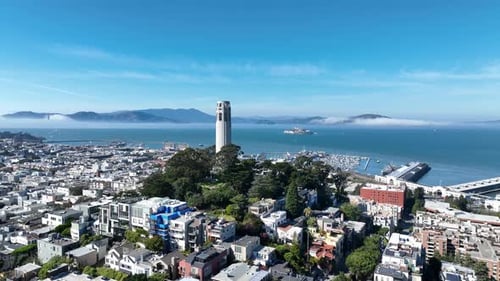 Coit Tower in San Francisco in Kalifornien, Vereinigte Staaten.