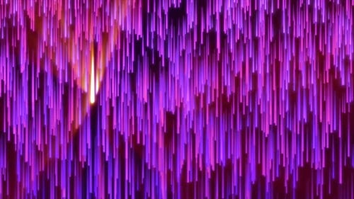 Abstract Neon Glowing Lines Digital Rain Background Loop