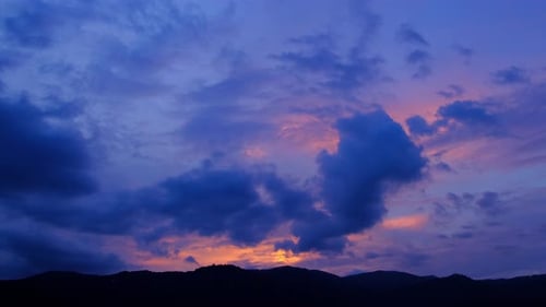 Scenic Sky with Colorful Clouds During Sunrise