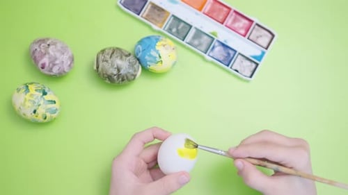 Coloring Easter Eggs at Home