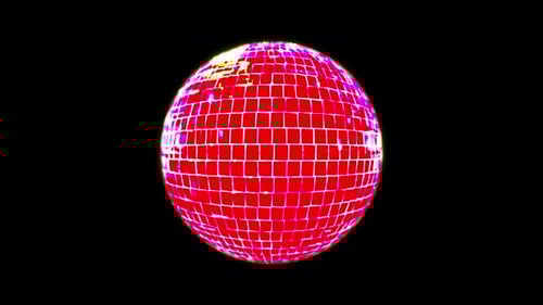 Vibrant Spinning Retro Disco Ball Loop Background