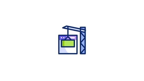 Icono animado de Websitebuilder