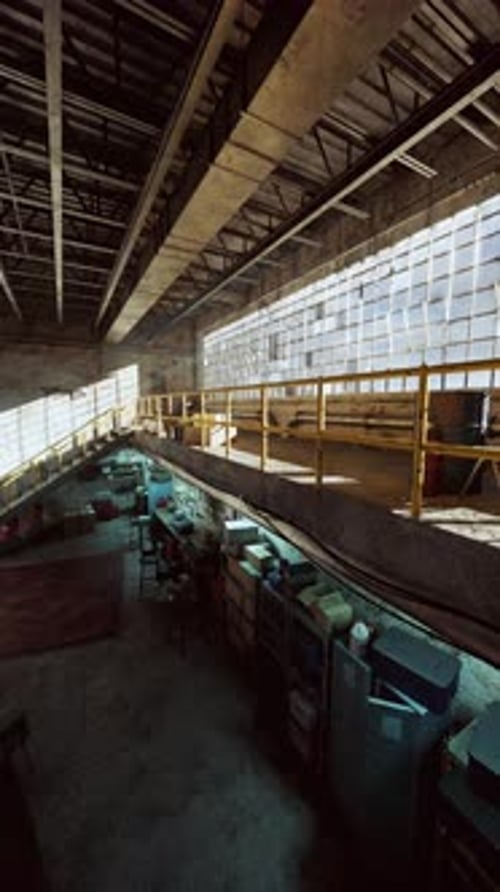 Dynamic Moving Light Rays Through Industrial Windows