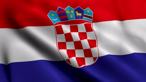 Animated Waving Flag of Croatia