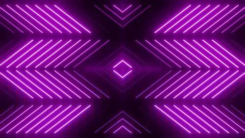 Dynamische lila Neonlinien schaffen moderne abstrakte geometrische Kunst