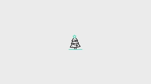 Minimalist Christmas and Winter Holiday Animated Line Icons