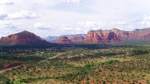 Highway Into Red Rocks of Sedona by Aerial Drone Adventure
