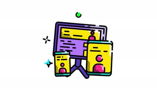 Animated Responsive Technology Devices Icon