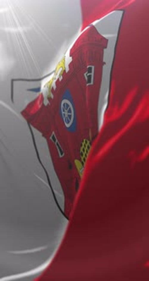 Realistic Waving Flag with Coat of Arms Animation