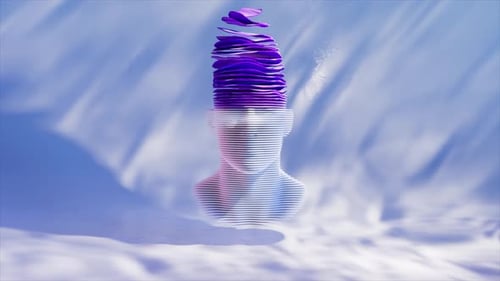 Fluid Abstract Sliced Head Transformation Logo Reveal