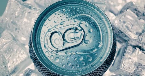 Aluminum Soda Tin Can Lid Cover of soft drink on ice goes around the circle.