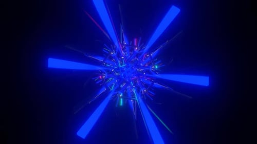 Rotating Abstract Neon Multicolor Psychedelic Hypnotic VJ Seamless Loop Background