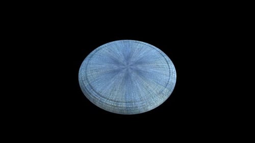 Abstract Blue Textured Disc Spinning and Rotating Animation