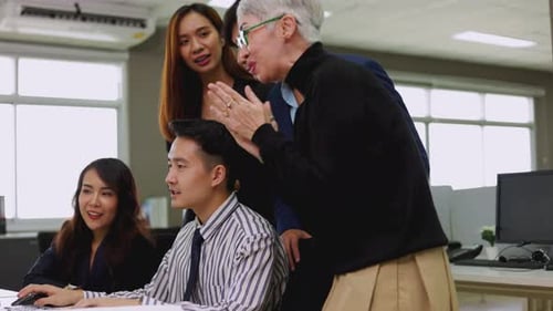 Teamwork in a Modern Office Environment