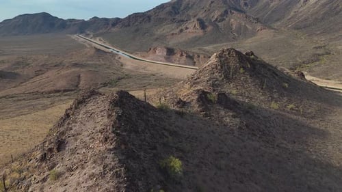 Desert Mountains and Aqueduct