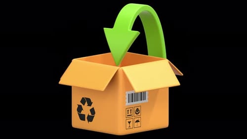 Importbox 3D-Animation, Alphakanal, transparenter Hintergrund
