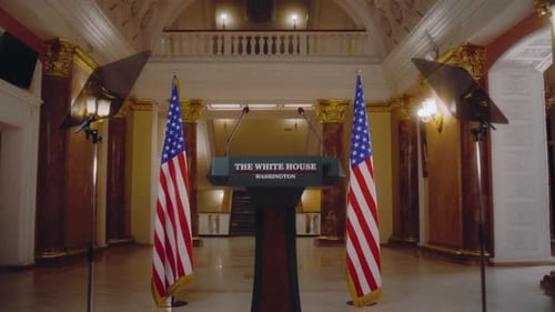 Podium in the White House