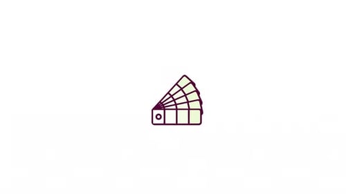 Animated Flat Design Color Swatch Icon