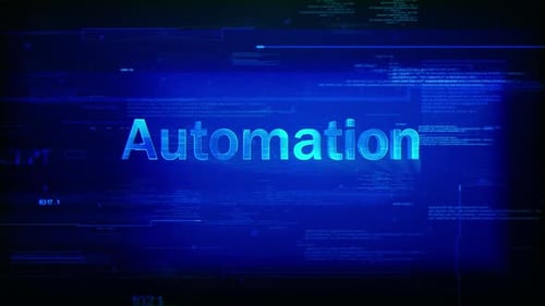 Futuristic Automation Text Reveal with Glitch Effects