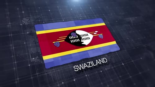 Swaziland Flag Displaying