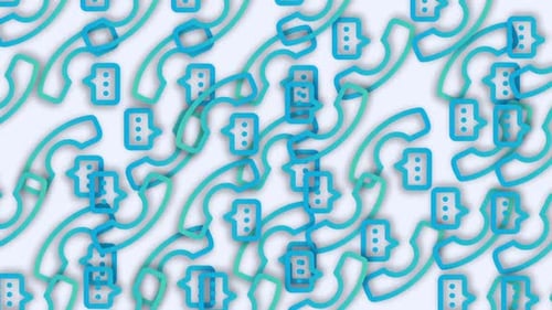 Phone Call Generic Gradient Icon Loop Background Animation