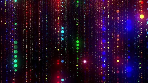Vibrant Falling Glitter Particles Loopable Background