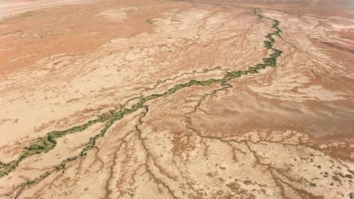 Utah Circa-2019. Aerial View of Desert Landscape in Utah. From Helicopter