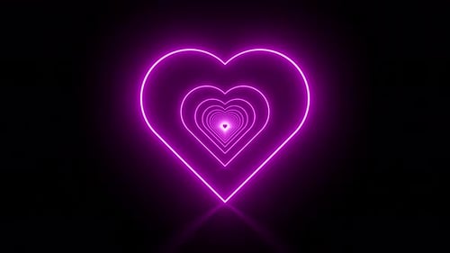 Heart Neon Pink