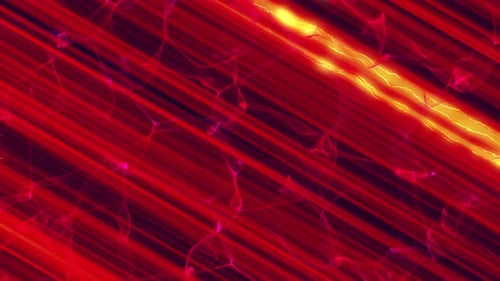 Red smoke over linear pattern with electric effect animation