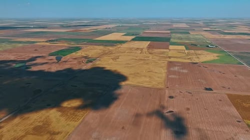 Aerial View of Expansive Farmland Landscape