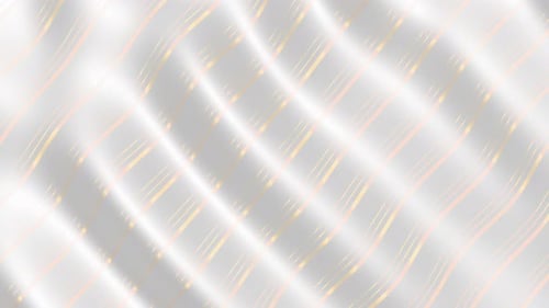 White Waves Background With Gold Stripes