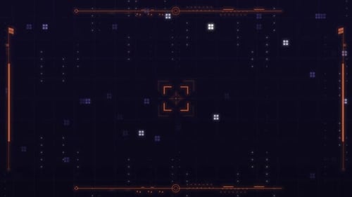 Rotating Earth In A Digital Frame Over A Futuristic Hi Tech V09