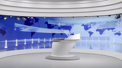 3D Virtual News Studio Ab001 Background Loop