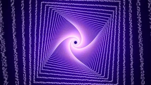 Purple blue hypnotic tunnel with swirly corridor structure made of cloudy lines