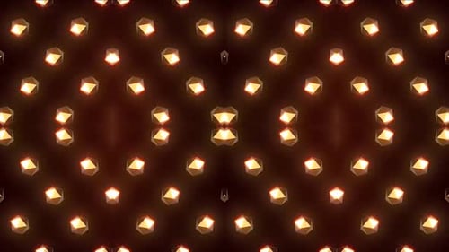 Motif géométrique dynamique aux facettes chatoyantes et aux tons chauds et profonds