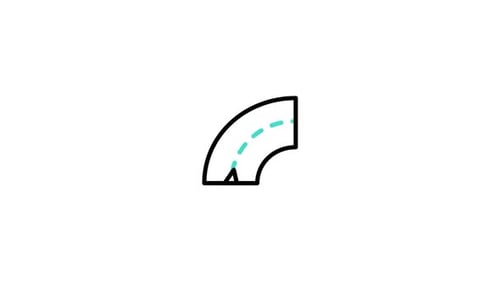 Flat Design Animated Road Path with Star Icon